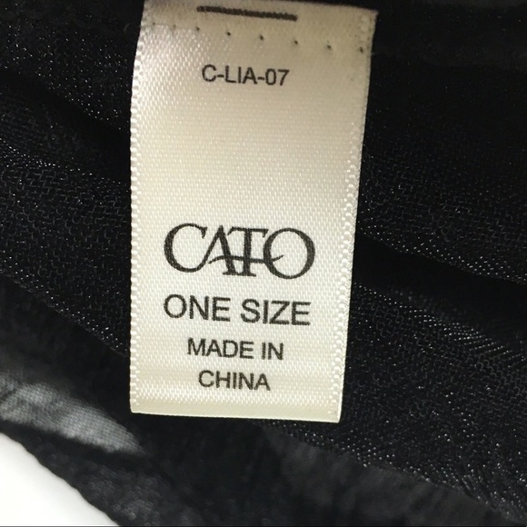 CATO Scarf Cross Slide Charm Metal Stretchy Gauzy Sheer Rhinestones Minimalist - Picture 5 of 9